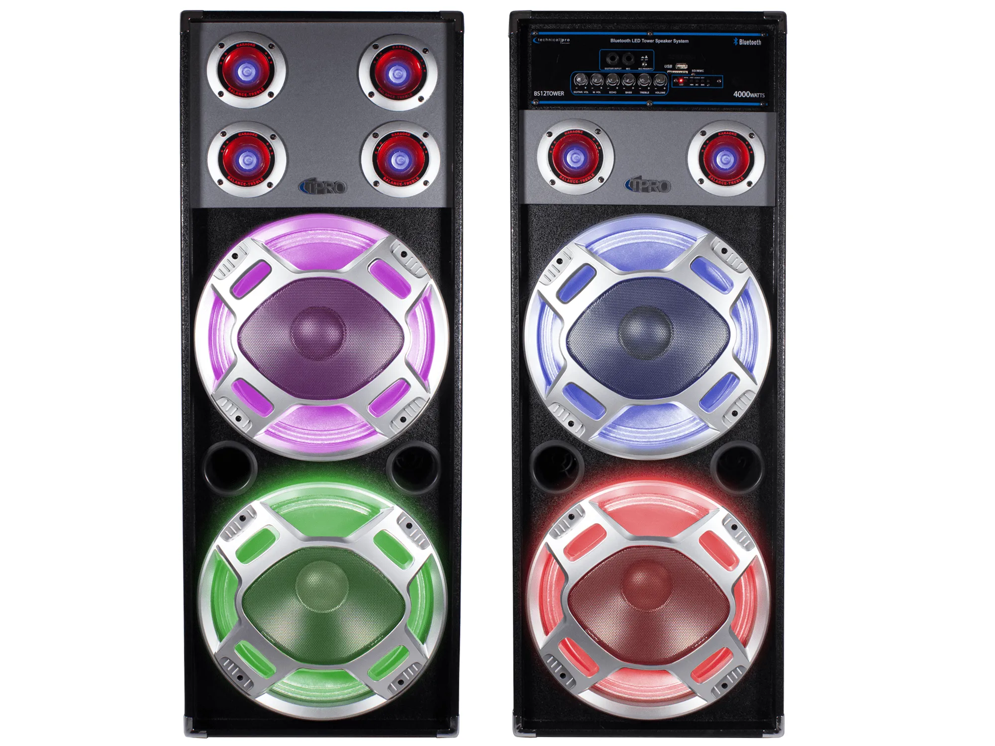 12" LED Tower Speaker Set