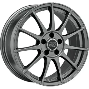 17" Msw 85 By Oz Racing Matte Graphite Grey Set Of 4 Alloy Wheels 17x7 Et37 Pcd 4x100 For Abarth 500 / 595 / 695