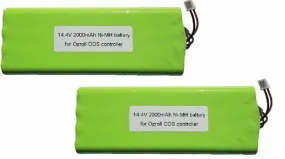[2 Pack] 2000mAh OZRoll Replacement Battery Premium ODS Control 10 Roller Remote
