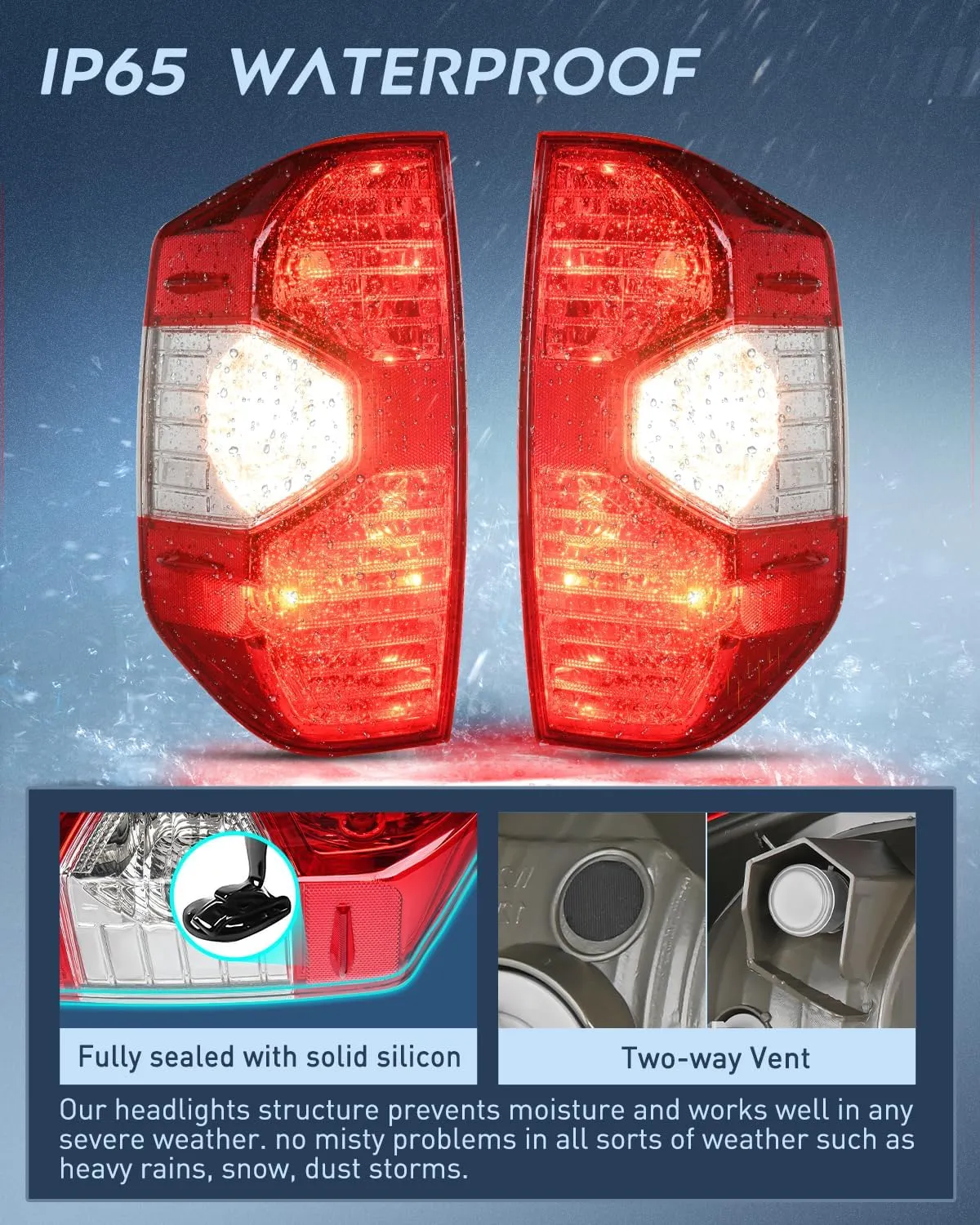 2014-2021 Toyota Tundra Tail light Assembly Rear Lamp Replacement OE Style Driver Passenger Side