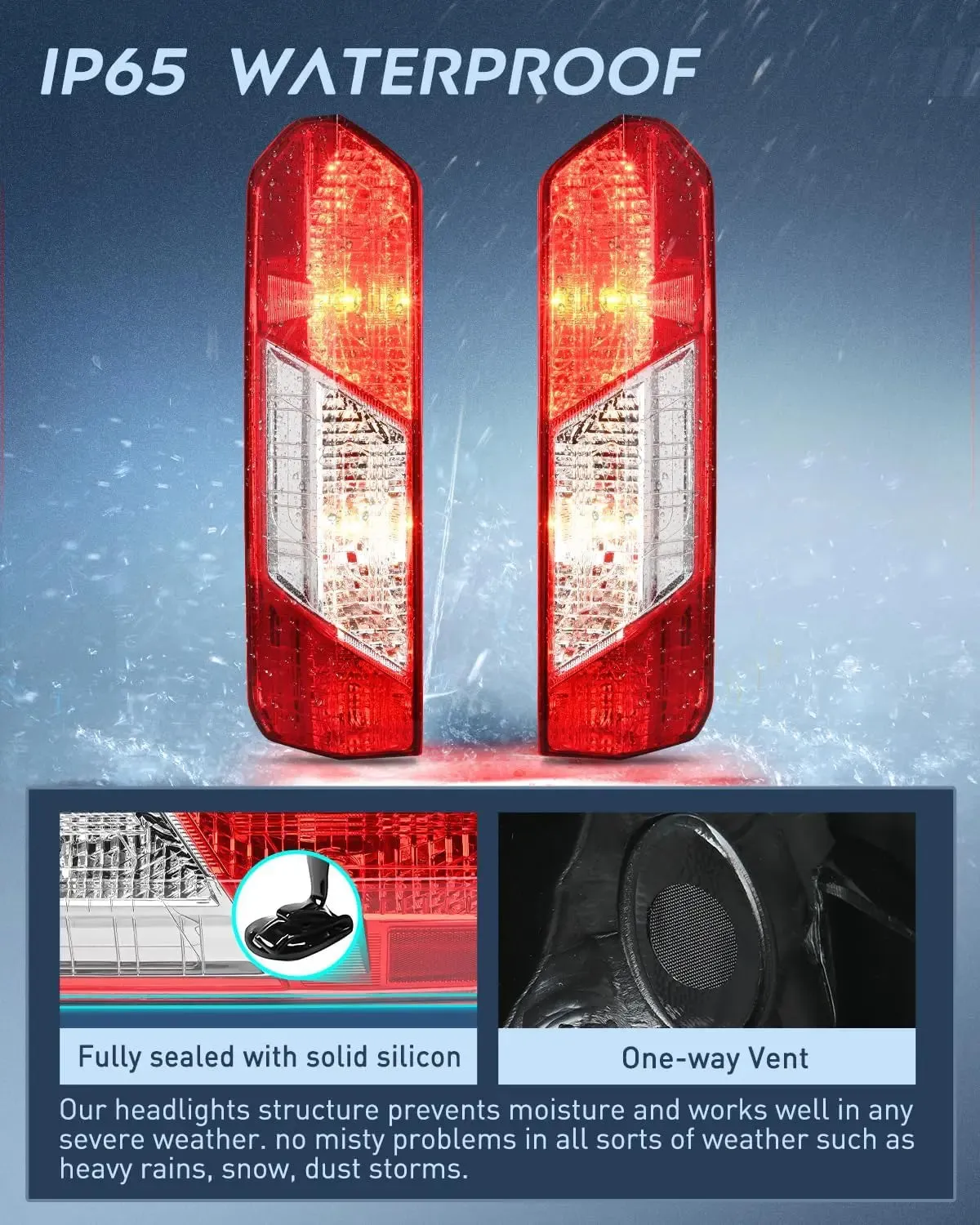 2015-2023 Ford Transit 150 250 350 350HD Tail light Assembly Rear Lamp Replacement OE Style Driver Passenger Side