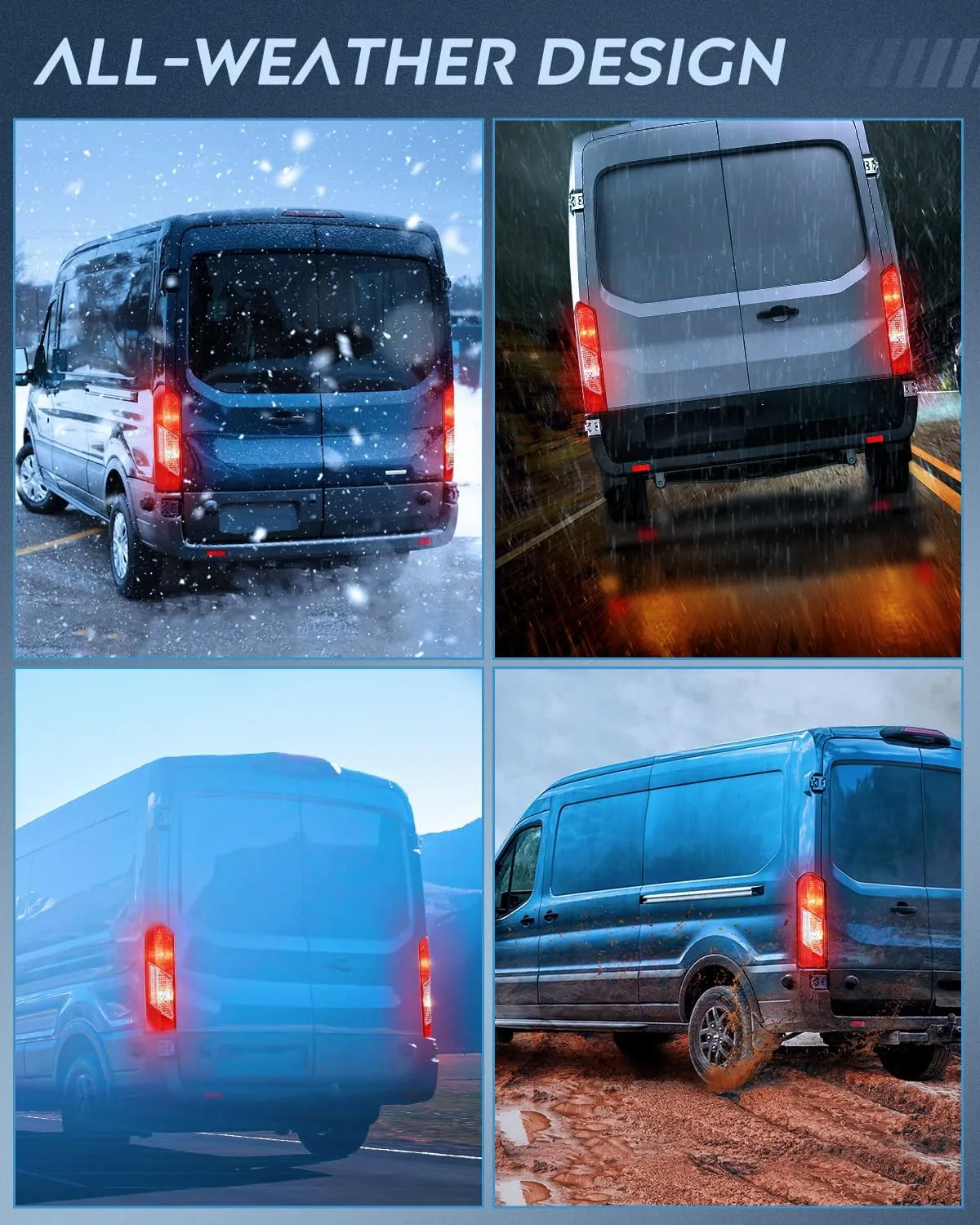2015-2023 Ford Transit 150 250 350 350HD Tail light Assembly Rear Lamp Replacement OE Style Driver Side