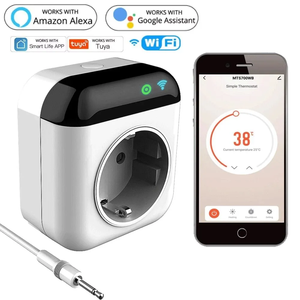 220V Tuya Smart Wifi Thermostat Warm Floor Thermostat Temperature Controller Works with Alexa Google Home