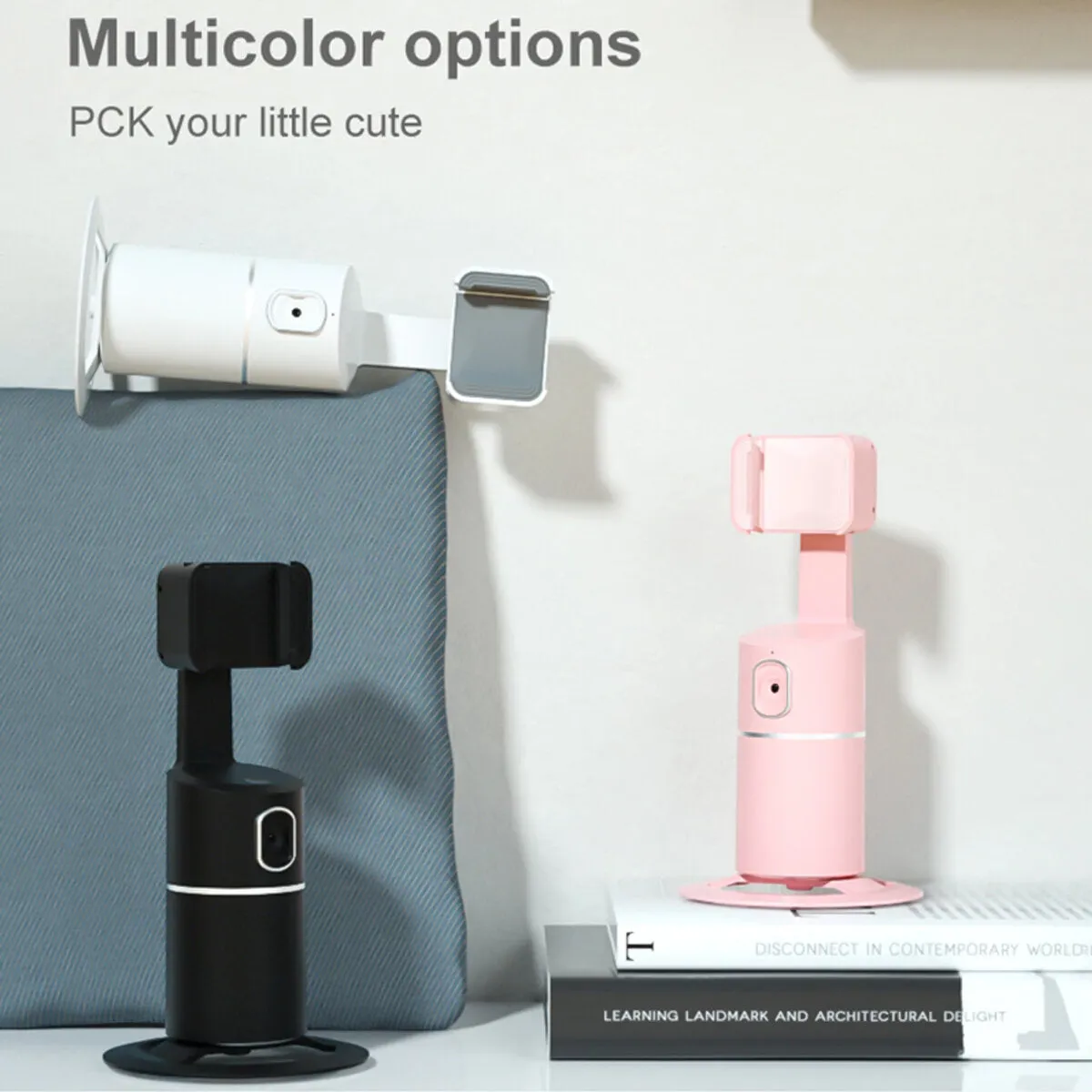 360 Degree Intelligent Rotation Auto AI Recognition Face Object Tracking Gimbal Vlog Shooting Smartphone Holder Stabilizer