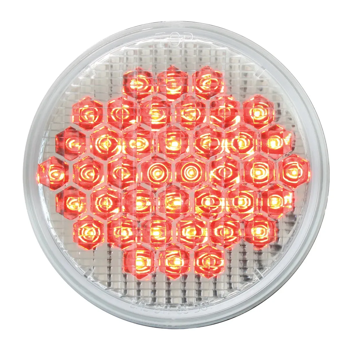 4″ HIGH COUNT LED LIGHT, RED/CLEAR