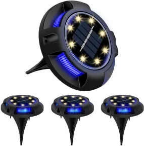 4 pack Solar Charge Pathway Accent Ground Light