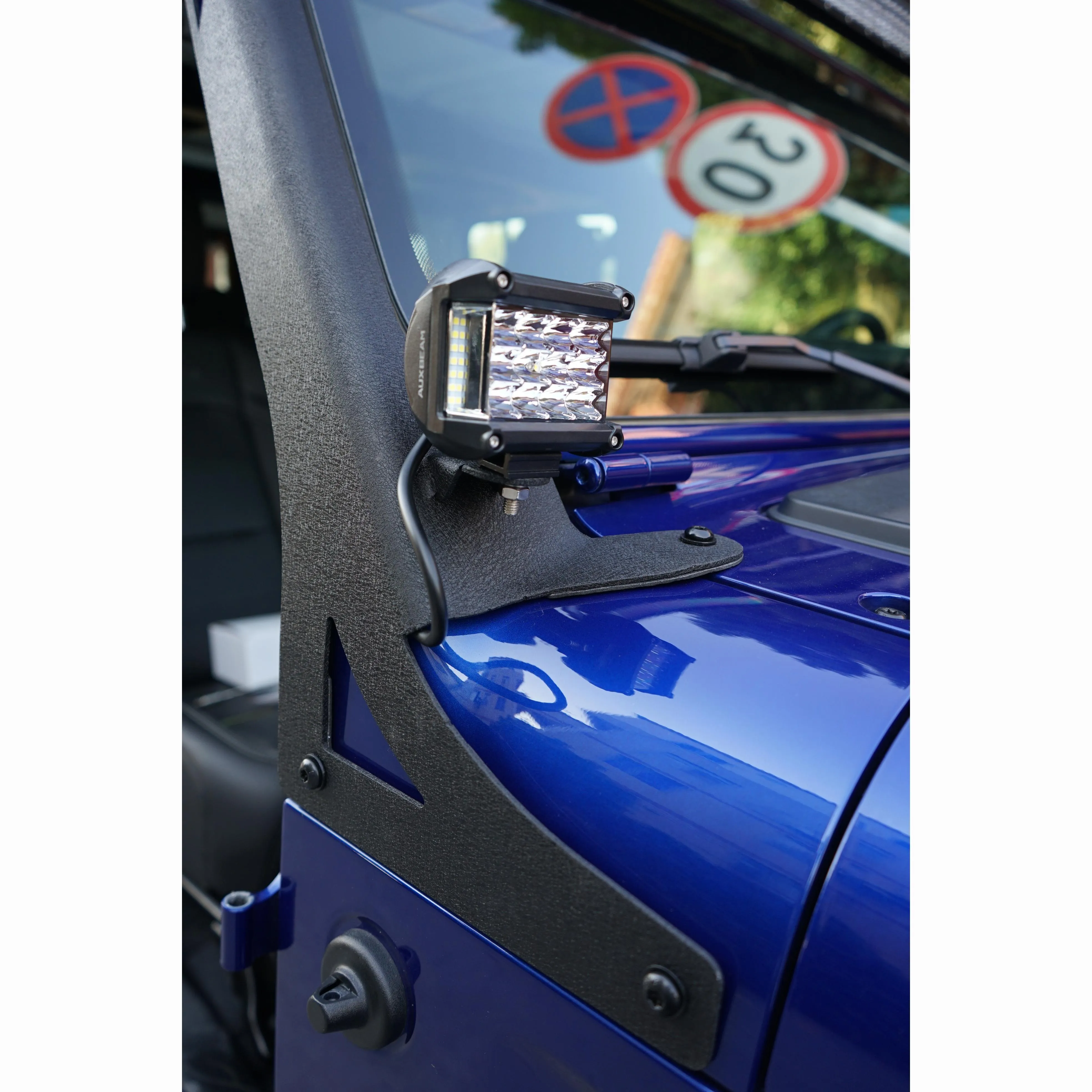 52" Straight Light Bar 2 IN 1 DESIGN Windshield Mounting Brackets for 2018-2021 Jeep Wrangler JL