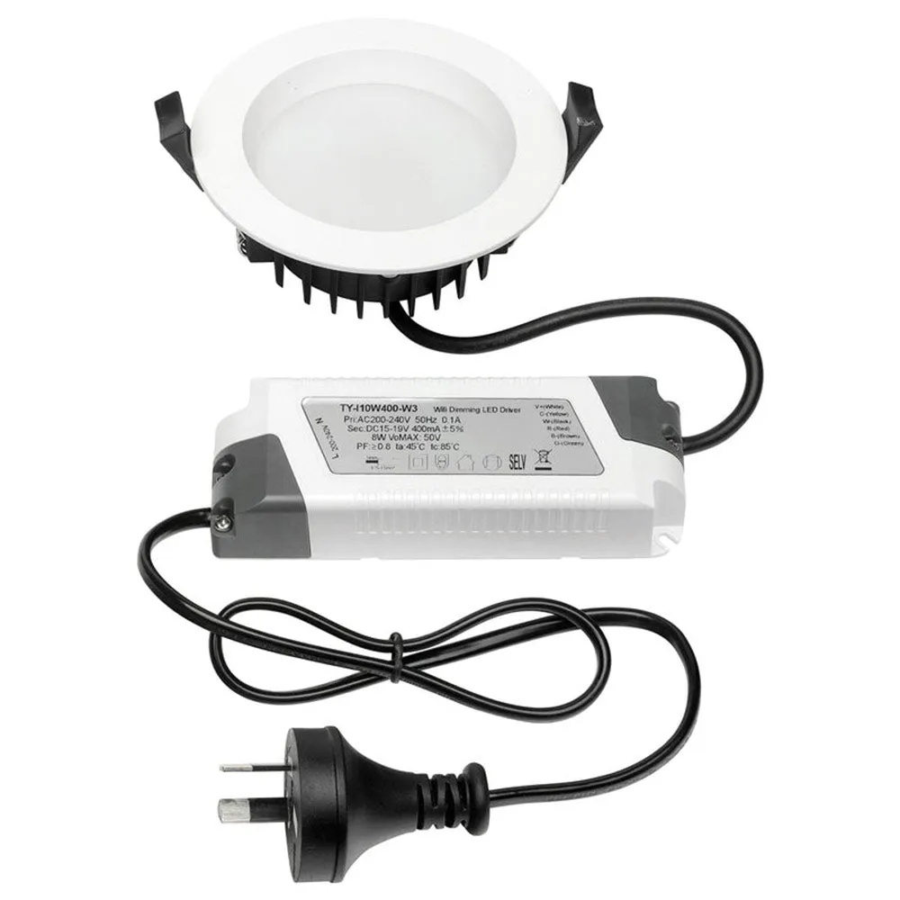 90mm Smart Wifi Prism LED Downlight 10w White CCT 22162/05 Brilliant Lighting