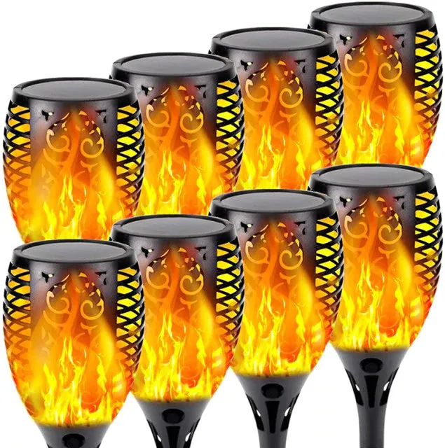 96LED Waterproof Path Light Solar Tiki Flame Torch