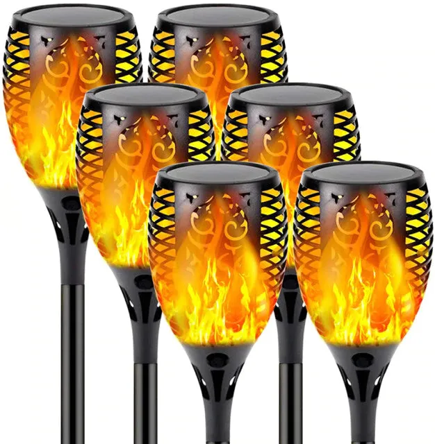 96LED Waterproof Path Light Solar Tiki Flame Torch