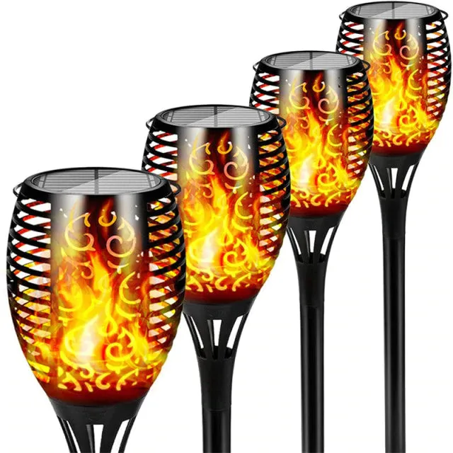 96LED Waterproof Path Light Solar Tiki Flame Torch