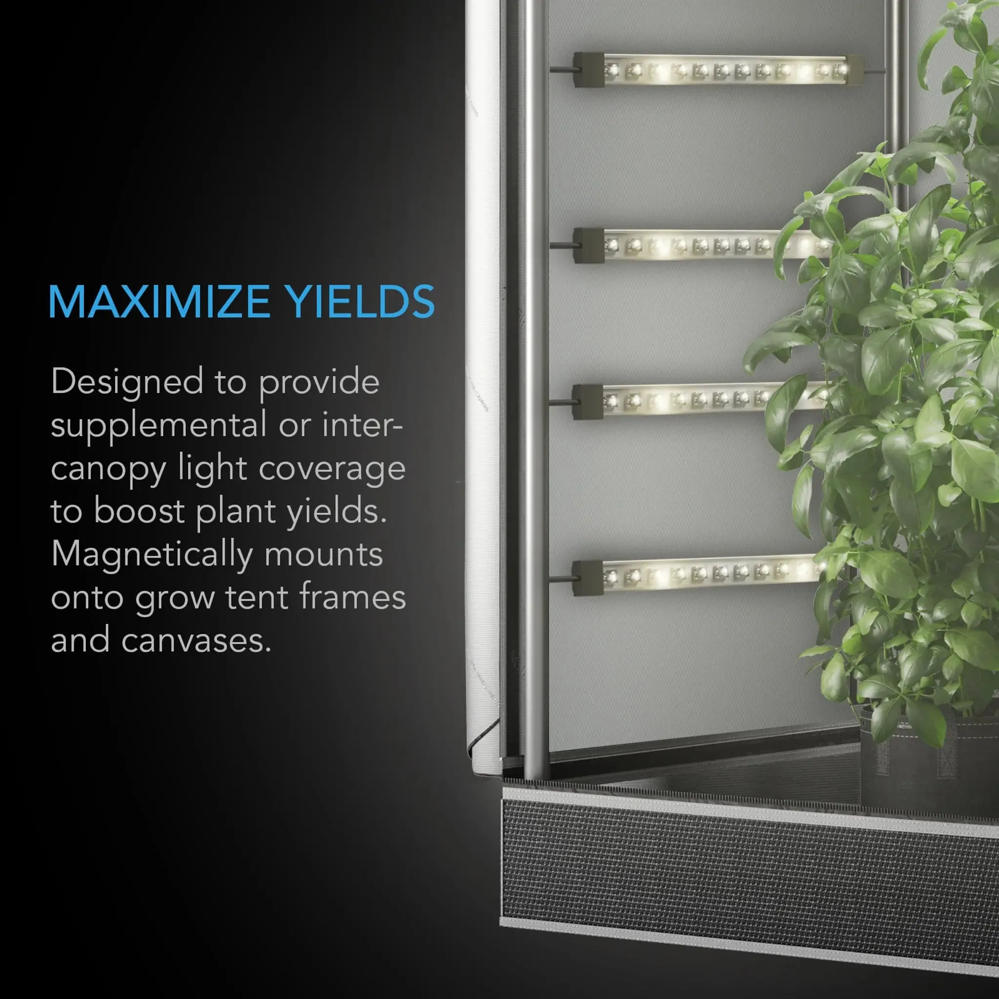 AC Infinity IONBEAM S16 Full Spectrum 16" LED Grow Light Bars | Pack of 4