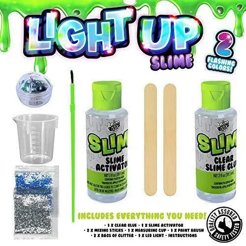 Anker Art 3-Pack Deluxe Slime Kits Collection: Color Change, Chalkboard, Light-Up