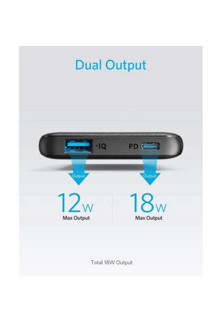 Anker  - Powercore III Slim 10000mAh Power Bank - Fabric Black