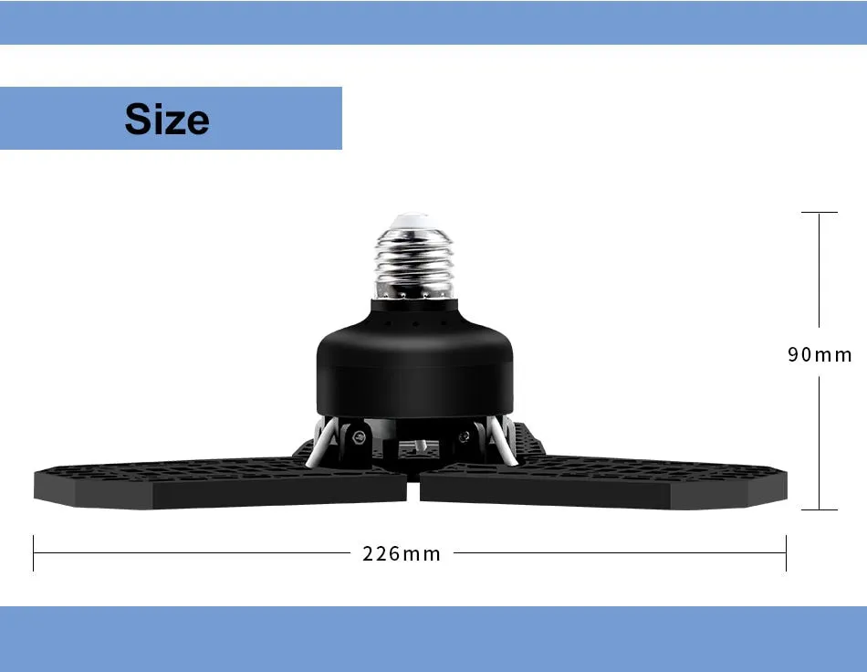 As seen on TV 40W 60W 80W Foldable LED Bulbs E27 Garage Light 85-220V for Indoor, Outdoor, Commercial, Workshop Lighting, Ceiling Lamp For Home
