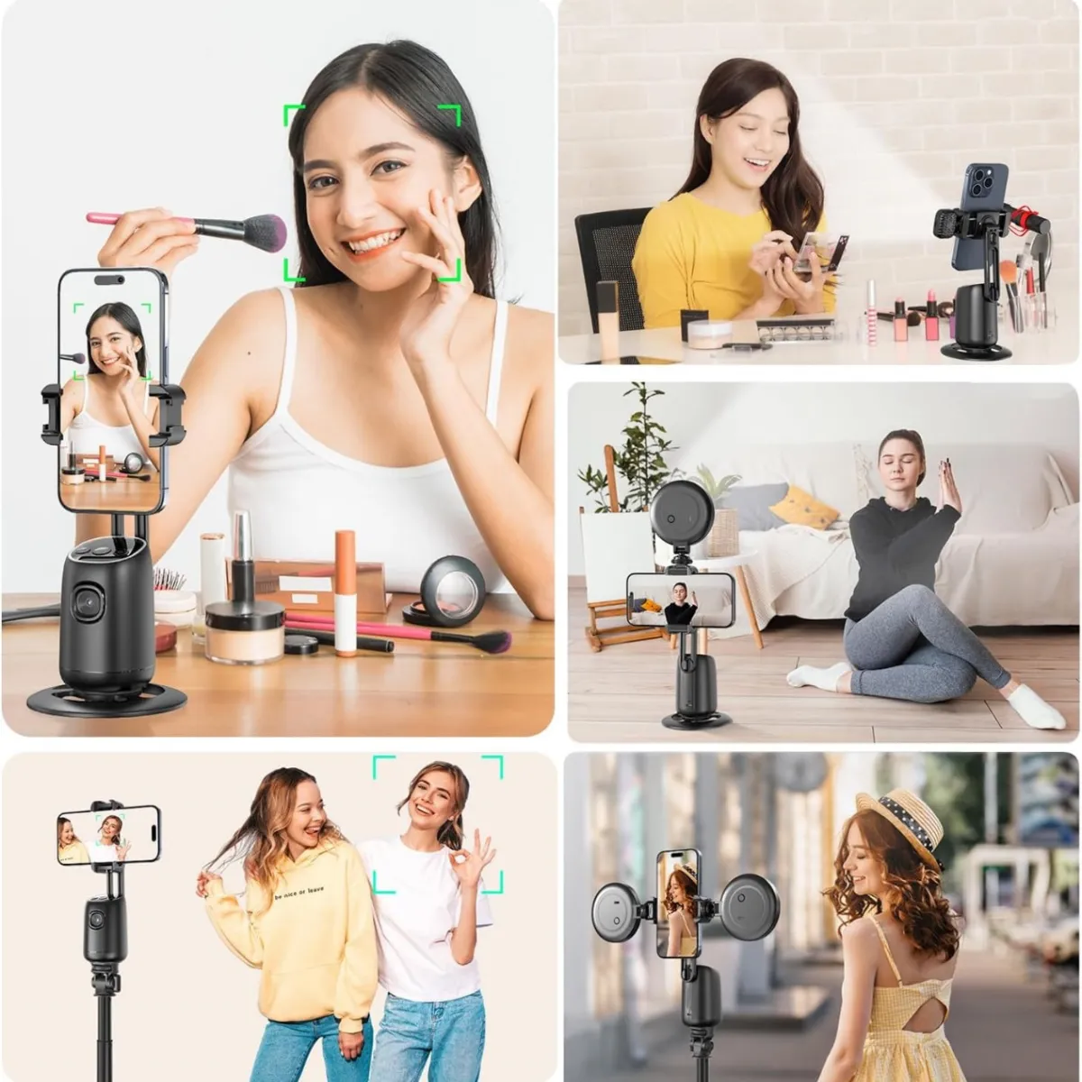 Auto Face Tracking Selfie Stick Tripod - P05 360° Rotation with Remote Control