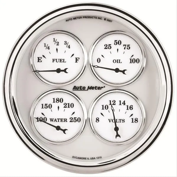 AutoMeter Old Tyme White II Analog Gauge Kits 1210