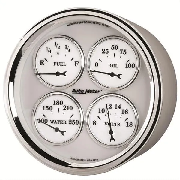 AutoMeter Old Tyme White II Analog Gauge Kits 1210