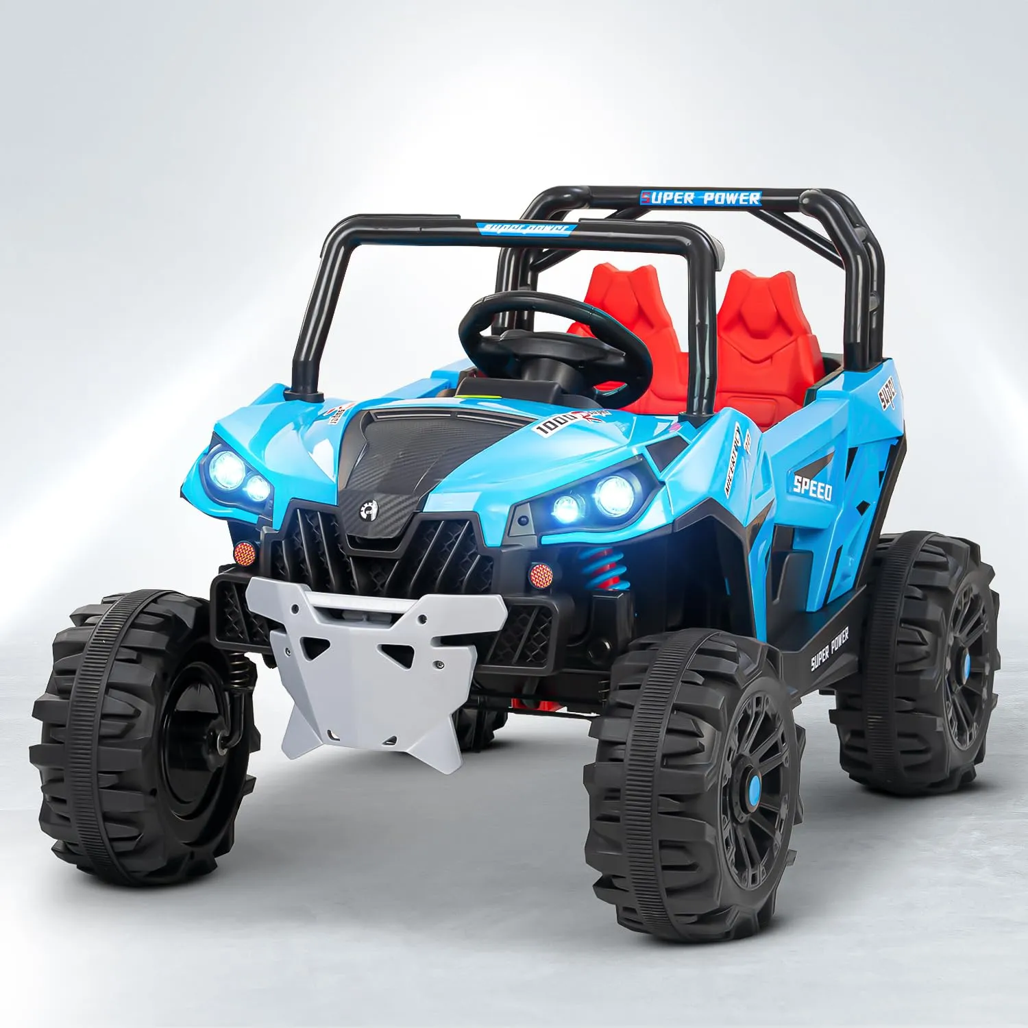 Baybee Gralto UTV Battery Operated Jeep for Kids, Ride on Toy Baby Car with Music & Light, Kids Jeep Battery Car Spring Suspension Electric Jeep Car for Kids