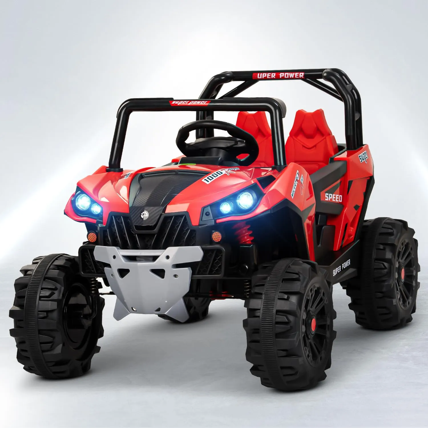 Baybee Gralto UTV Battery Operated Jeep for Kids, Ride on Toy Baby Car with Music & Light, Kids Jeep Battery Car Spring Suspension Electric Jeep Car for Kids
