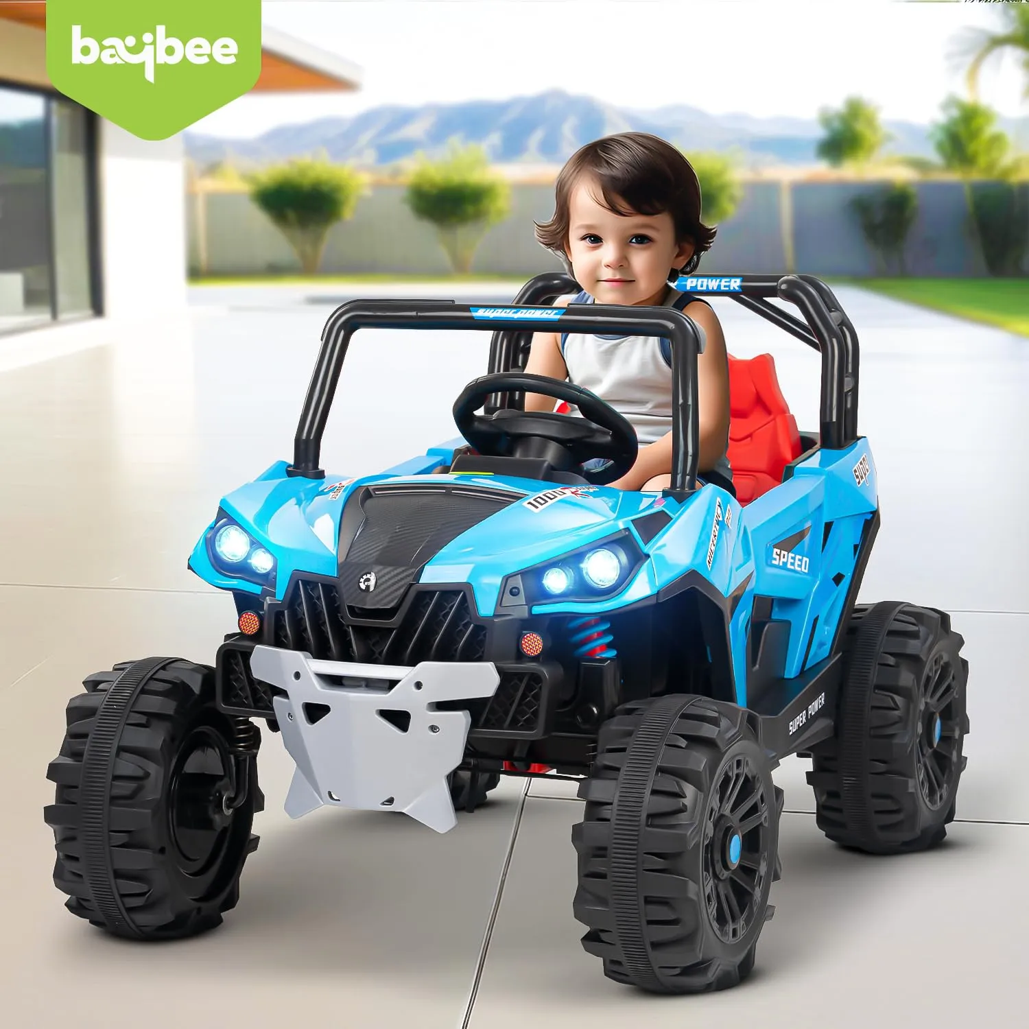 Baybee Gralto UTV Battery Operated Jeep for Kids, Ride on Toy Baby Car with Music & Light, Kids Jeep Battery Car Spring Suspension Electric Jeep Car for Kids