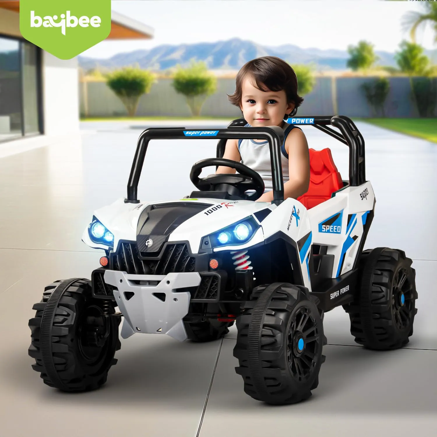 Baybee Gralto UTV Battery Operated Jeep for Kids, Ride on Toy Baby Car with Music & Light, Kids Jeep Battery Car Spring Suspension Electric Jeep Car for Kids