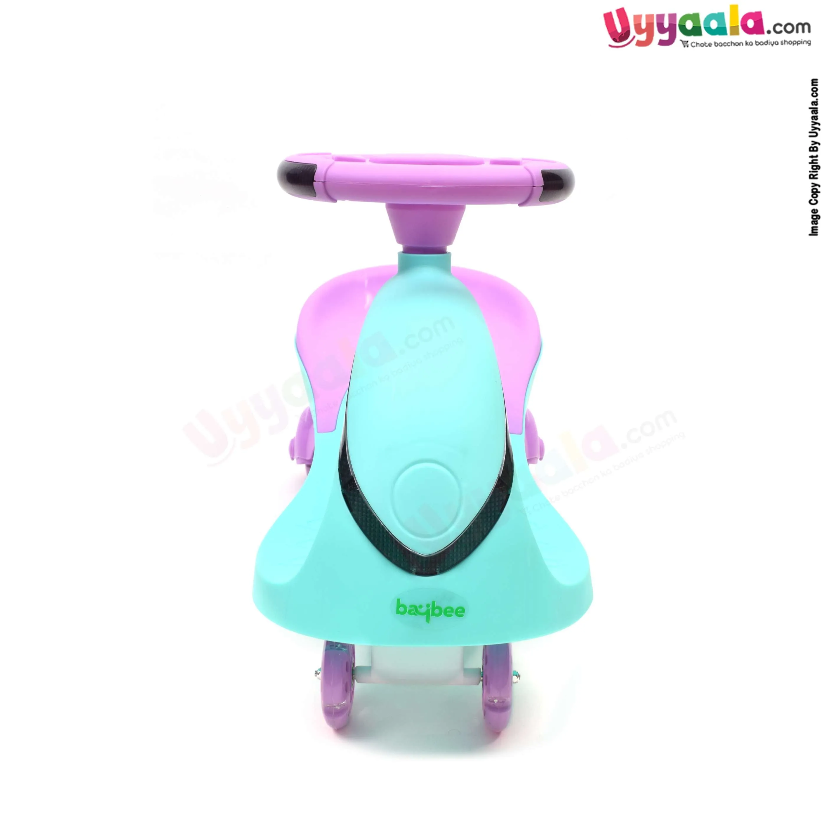 BAYBEE Twister magic car for kids with music & lights- green, 1   years