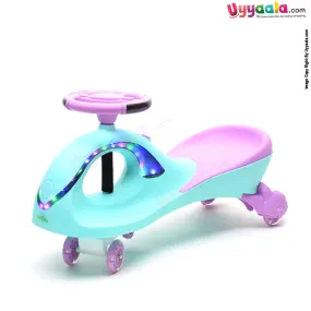 BAYBEE Twister magic car for kids with music & lights- green, 1   years