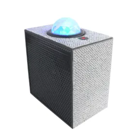 Bluetooth Stereo Speaker with Laser Light show - Bling Edition Silver