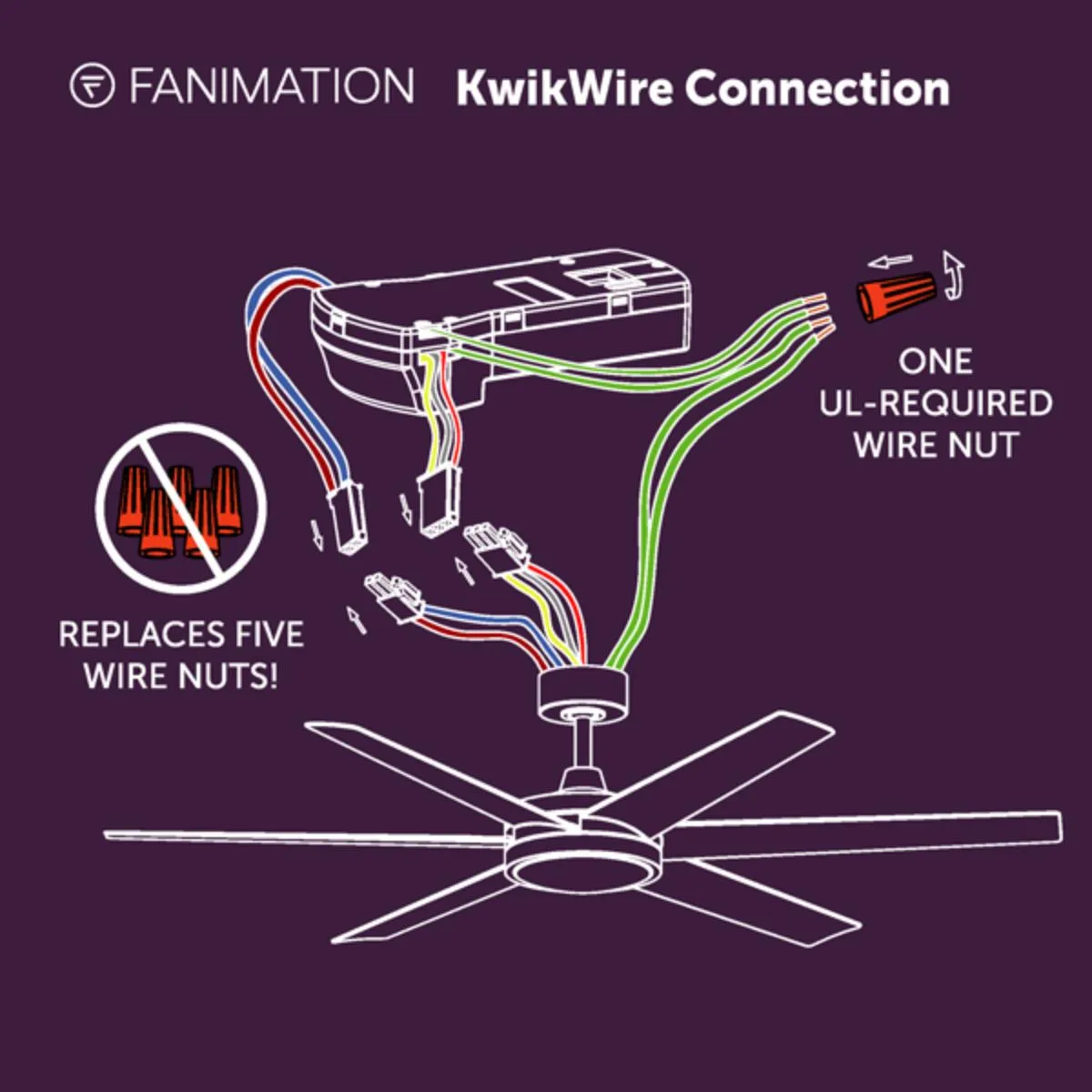 Brawn 64 Inch Black Outdoor Smart Ceiling Fan with LED CCT Select Light Kit and Remote