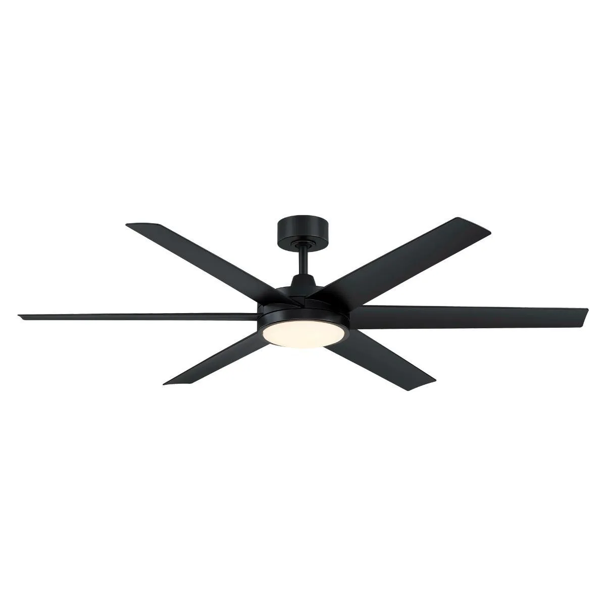 Brawn 64 Inch Black Outdoor Smart Ceiling Fan with LED CCT Select Light Kit and Remote