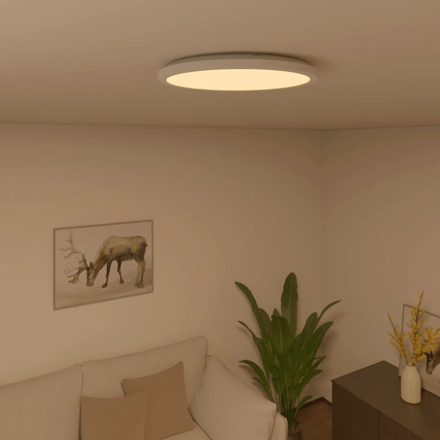 Calex Smart Halo LED Ceiling Lamp White - 30cm - RGB Warm White - 22W