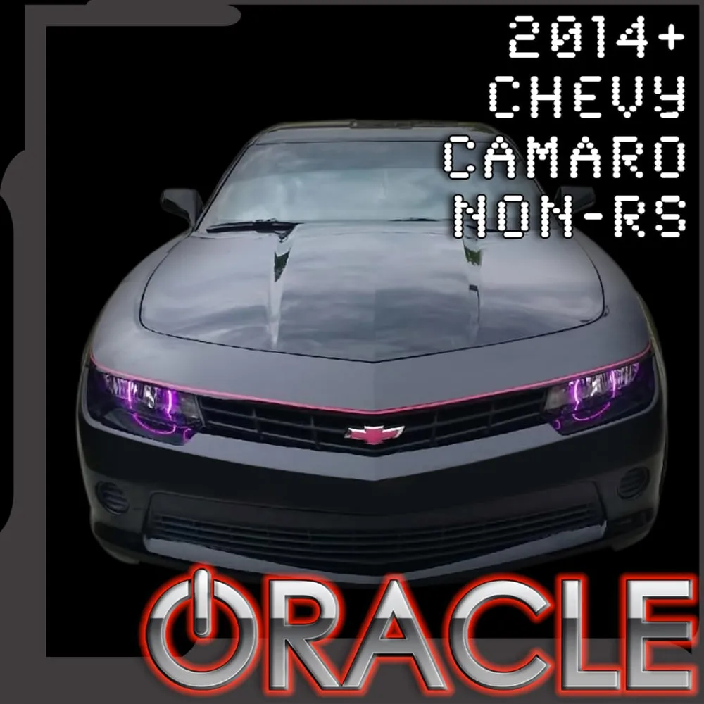 Camaro Halo Headlight Kit Round : Single Color for 2014-2015