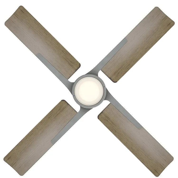 Cervantes 56" Four-Blade Indoor/Outdoor Smart Ceiling Fan with 2700K LED Light Kit and Wall Control