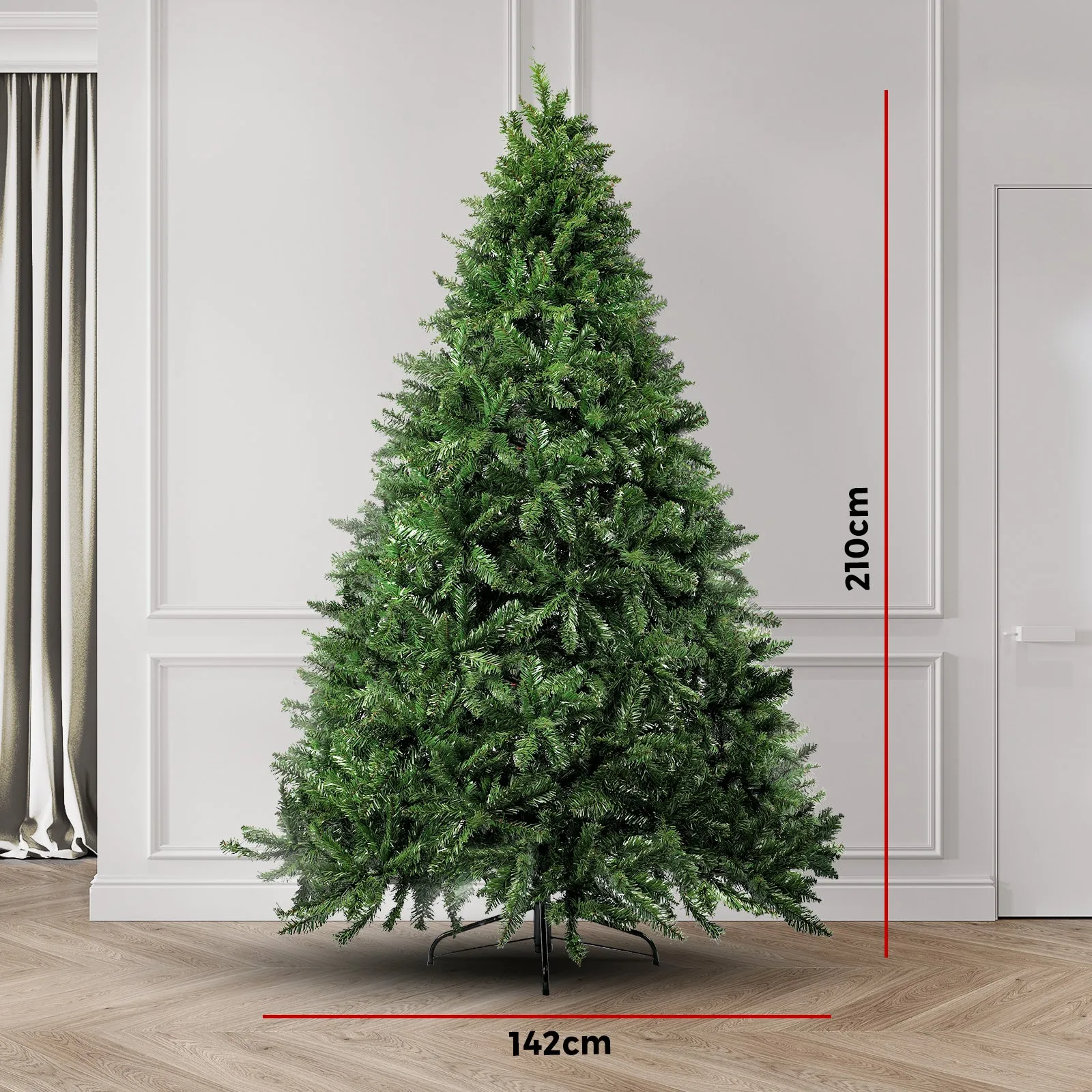 Christmas Tree Xmas Decorations 2.1M 7FT Home Decor Green Artificial 1600 tips