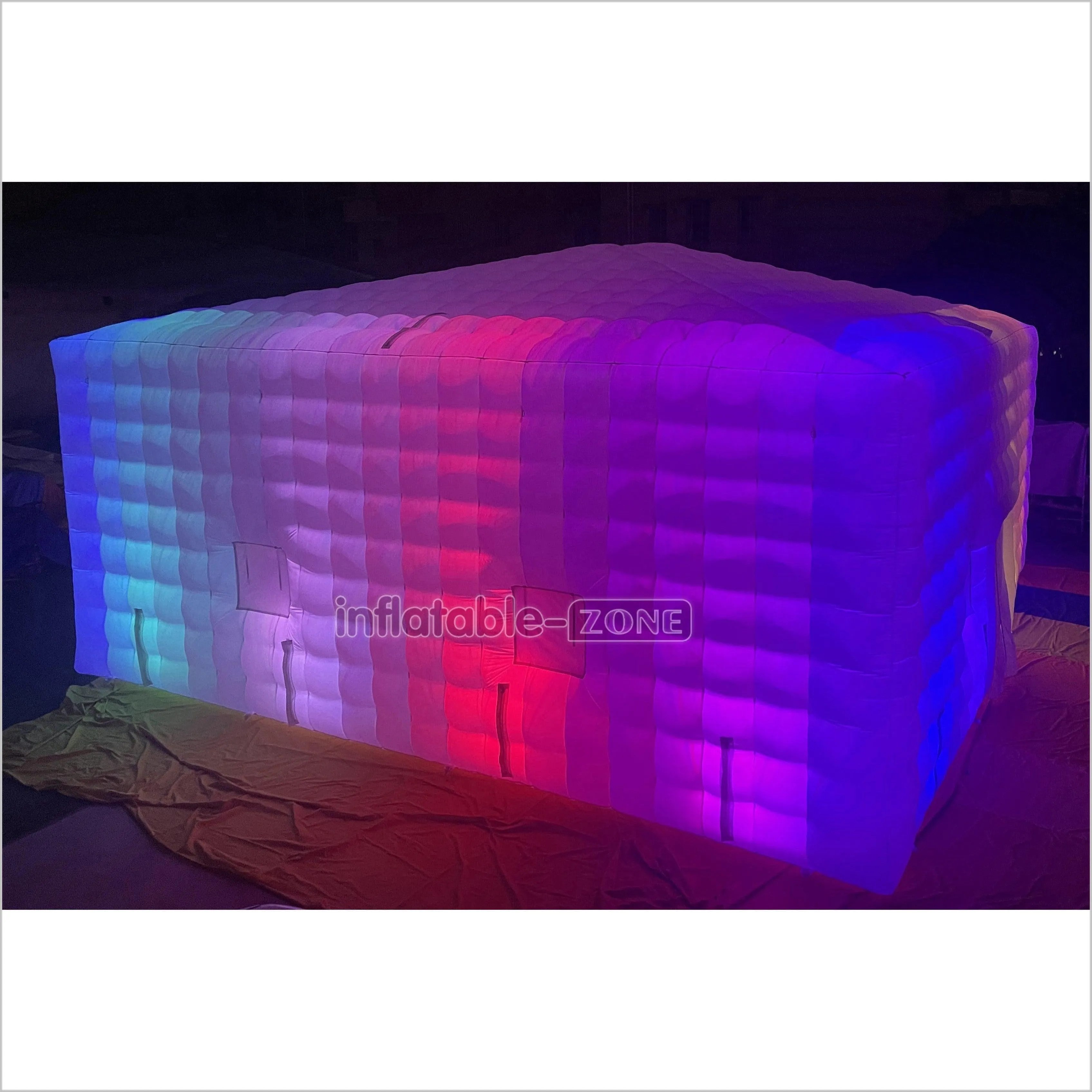 Commercial Inflatable Nightclub Inflatable Party Tent Inflatable Cube Tent With LED Lights For Outdoor Events