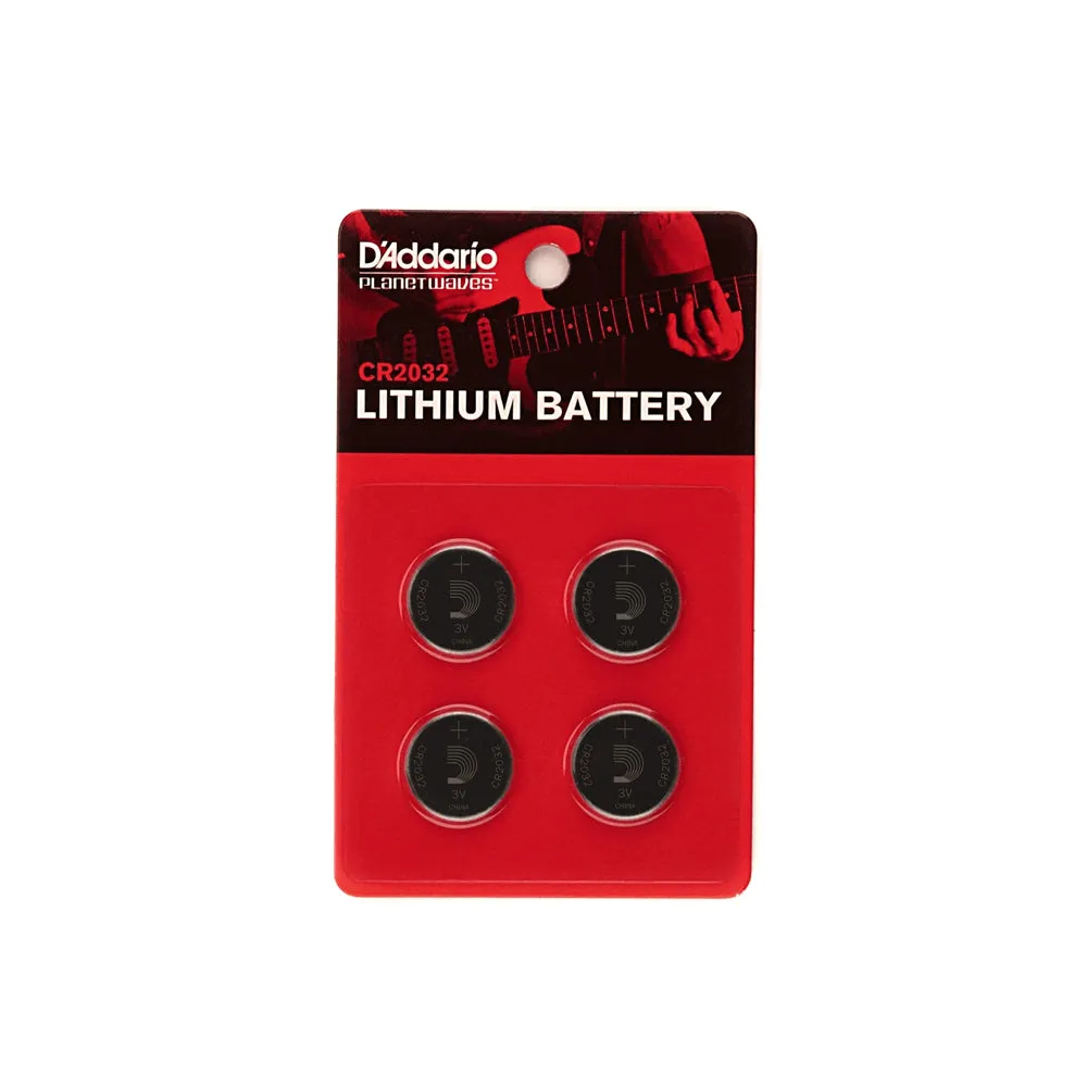 D'Addario Lithium CR2032 Batteries, 4 Pack