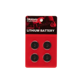 D'Addario Lithium CR2032 Batteries, 4 Pack
