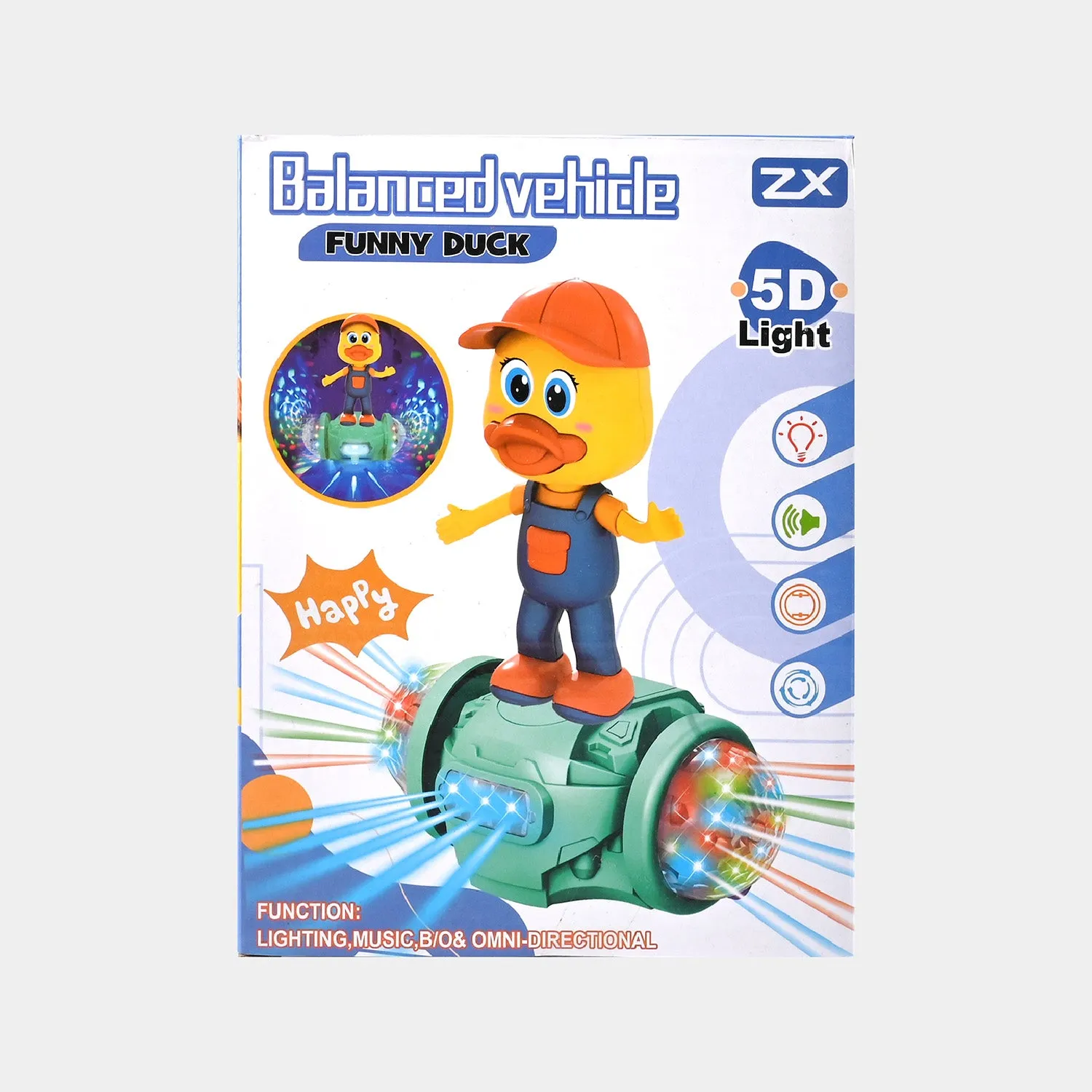 Dancing Toy B /O Colorful Lights Music Rotating Cartoon Duck