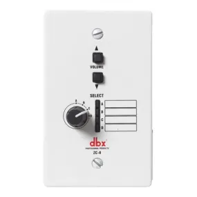 DBX ZC8 Wall-Mounted Zone Controller w/ Source Selector and Volume Control