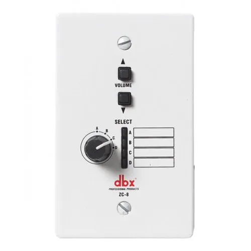 DBX ZC8 Wall-Mounted Zone Controller w/ Source Selector and Volume Control