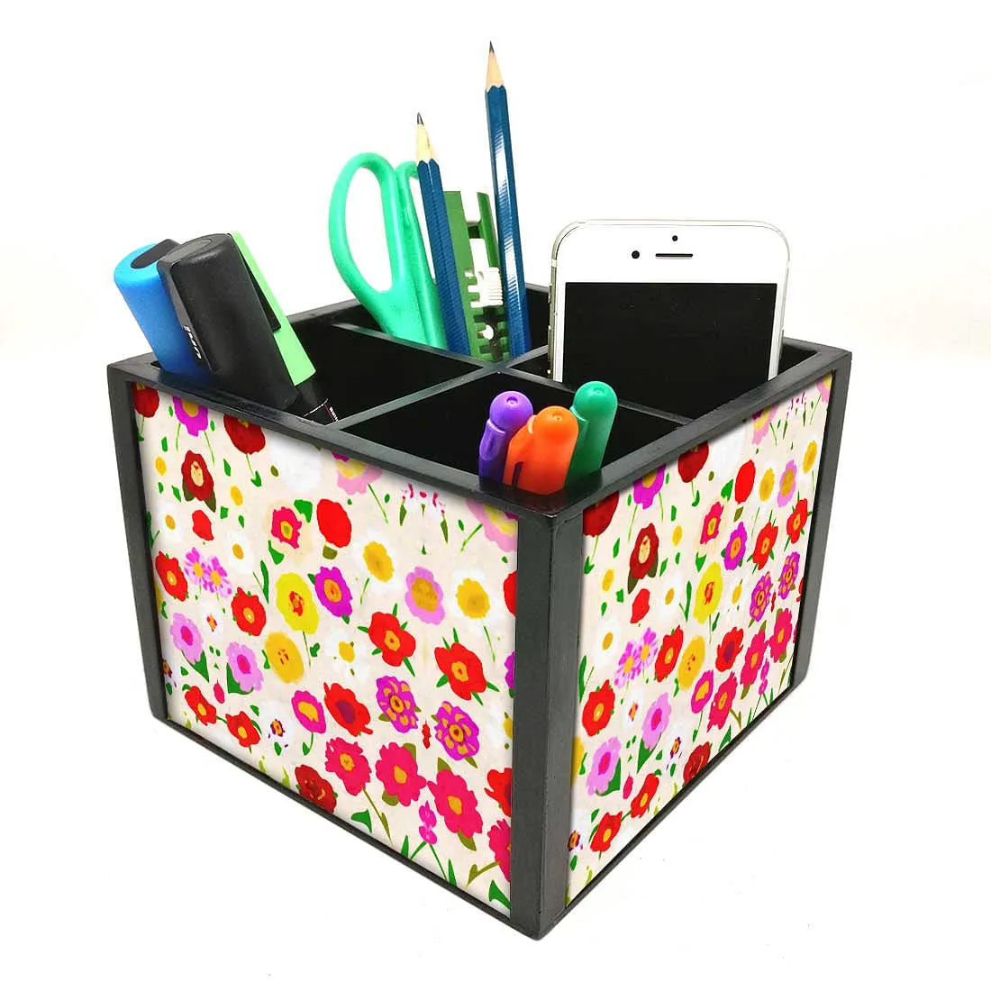 Desk Organizer For Stationery -  Baby Flowers