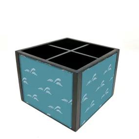 Desk Organizer For Stationery - Shades Of Teal