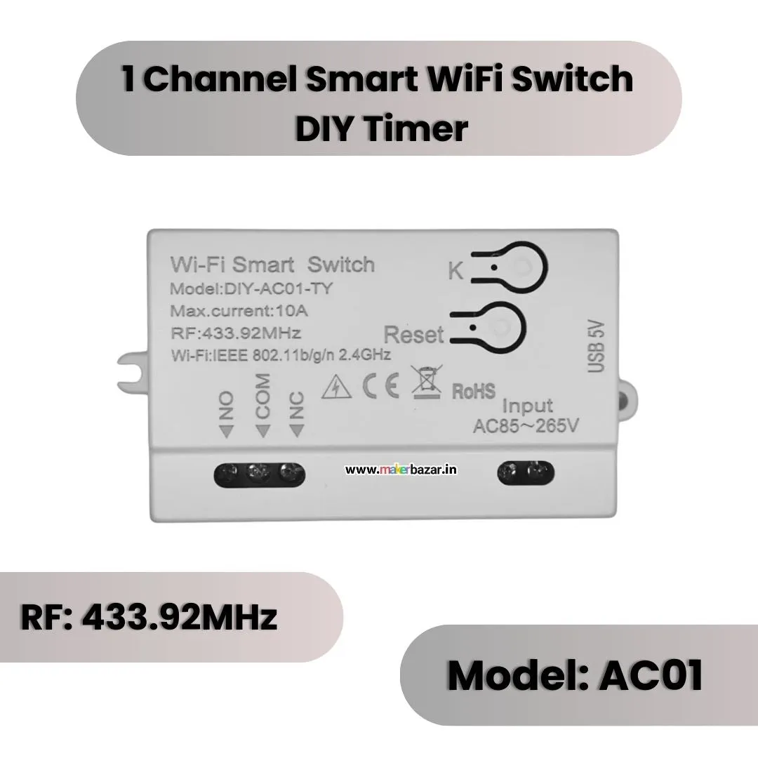 DIY-AC0x-TY AC Tuya Smart WiFi RF Switch DIY Timer