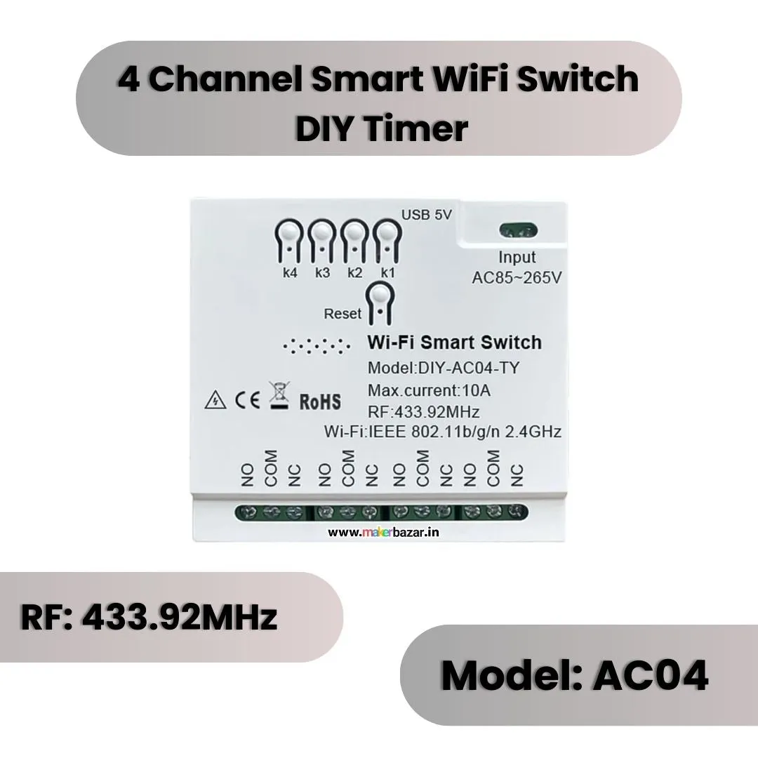 DIY-AC0x-TY AC Tuya Smart WiFi RF Switch DIY Timer