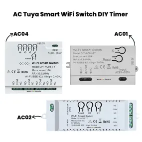 DIY-AC0x-TY AC Tuya Smart WiFi RF Switch DIY Timer