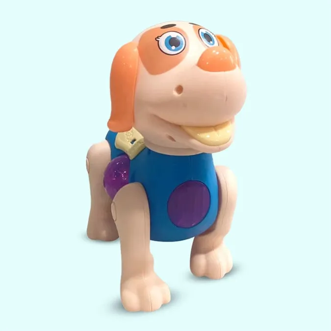 Dog Battery Toy with Lights & Music, 3 Years - Light Brown