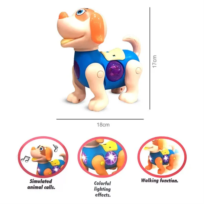 Dog Battery Toy with Lights & Music, 3 Years - Light Brown