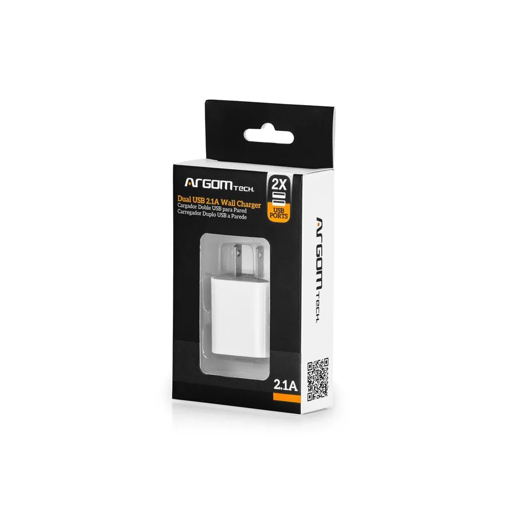 DUAL USB WALL CHARGER 2.1A