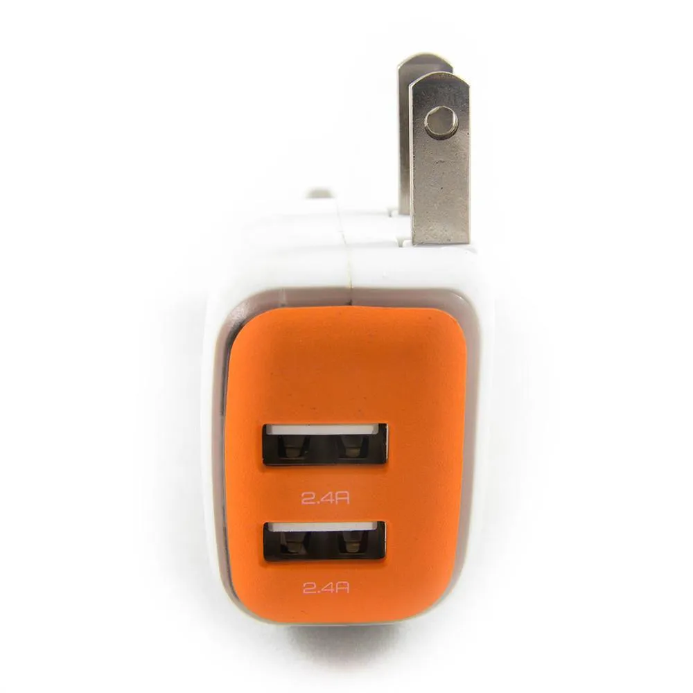 DualX Wall & Car Charger - Orange